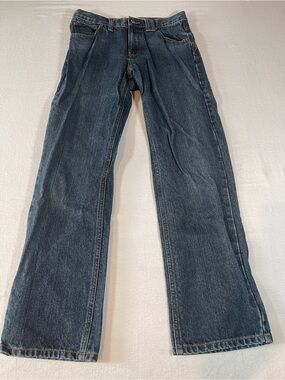 Raw Edge Boys Dark Blue Straight-Leg Jeans Size 16